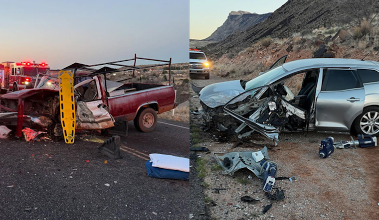 Two Hospitalized Following Head-On Crash on Route 17 Near Toquerville