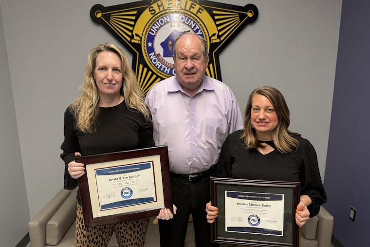 Union County Sheriff's Office Celebrates Staff's SHRM Certification Achievement in Monroe, NC