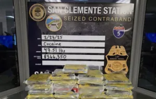 U.S. Border Patrol Seizes $810K Worth of Cocaine near Camp Pendleton, Two Charged with Narcotics Trafficking