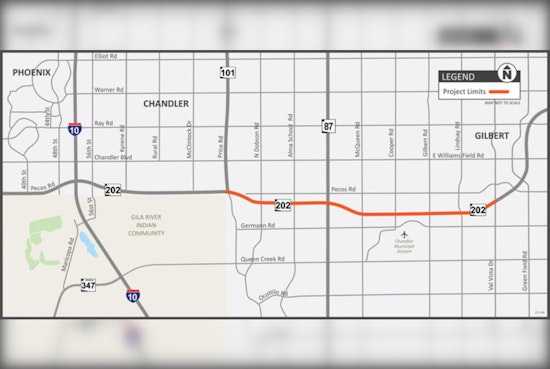 Weekend Road Closures on Loop 202 in Gilbert for Widening Project