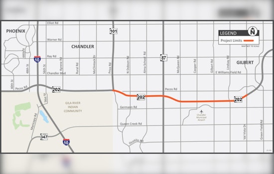 Weekend Road Closures on Loop 202 in Gilbert for Widening Project