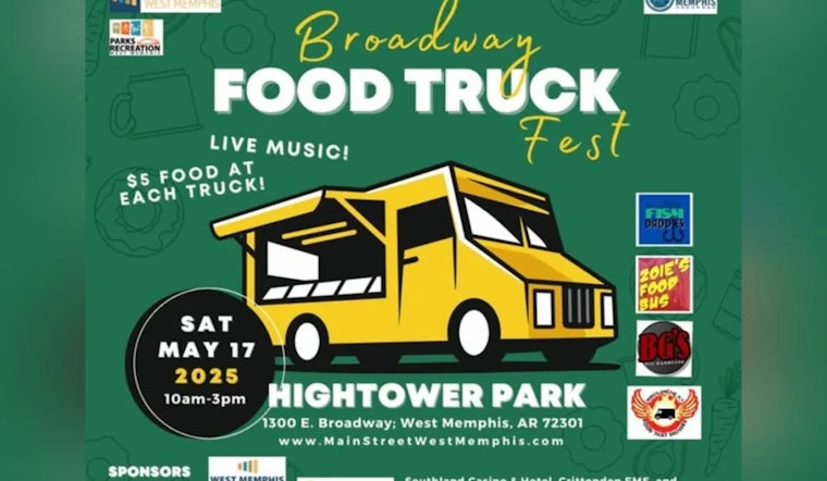 West Memphis to Savor Flavors at Inaugural Broadway Food Truck Fest on May 17th