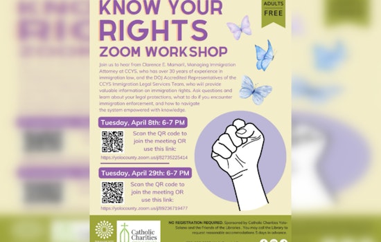 Yolo County Library and Catholic Charities Host Free "Know Your Rights!" Virtual Sessions for Residents