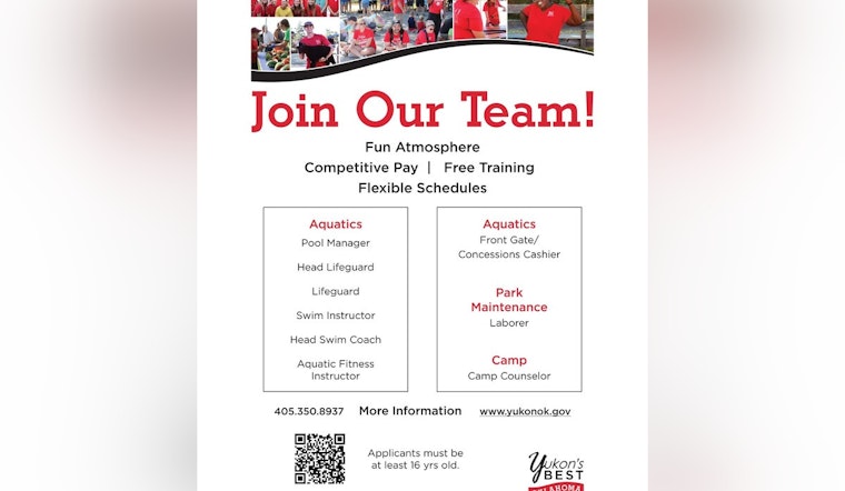 Yukon, Oklahoma's Parks and Recreation Department Touts Vibrant Workspaces and Flexible Schedules in New Hiring Initiative