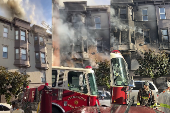 120 Firefighters Battle Four-Alarm Blaze in San Francisco's Lower Nob Hill, Injuries and Pet Rescues Reported