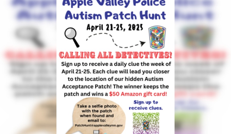 Apple Valley Police Launch 'Autism Acceptance Patch Hunt' to Foster Community Engagement and Inclusion