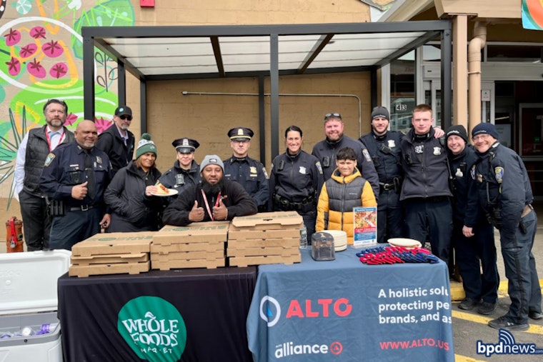 Boston Police and Jamaica Plain Residents Break Bread at "Pizza with Police" Event to Strengthen Community Ties