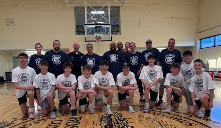 Boston Police and Local Youth Forge Bonds Over Friendly Basketball Match at Roche Community Center