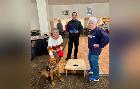 Boston Police Department's "Walk the Beat" Program Enlivened by Copper the Comfort Dog