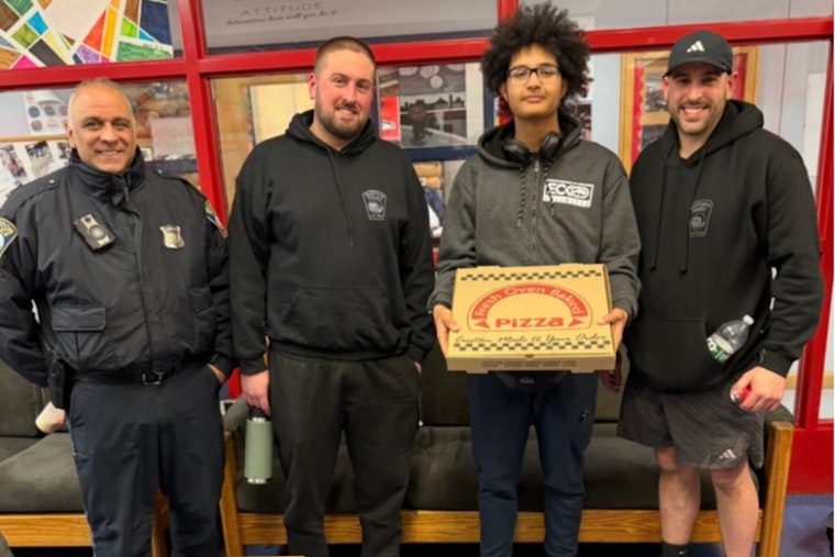 Boston Police Engage with Youth at Charlestown Boys & Girls Club Through Basketball and Pizza