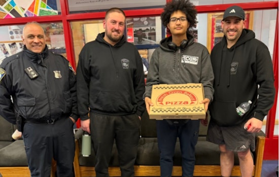 Boston Police Engage with Youth at Charlestown Boys & Girls Club Through Basketball and Pizza