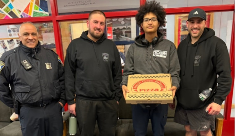 Boston Police Engage with Youth at Charlestown Boys & Girls Club Through Basketball and Pizza