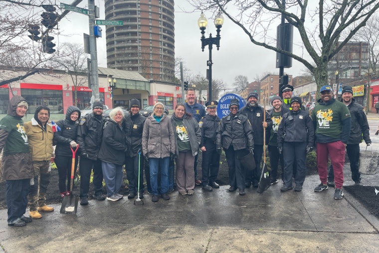 Boston Police Join Forces with Locals for "Love Your Block" Clean-Up in Egleston Square
