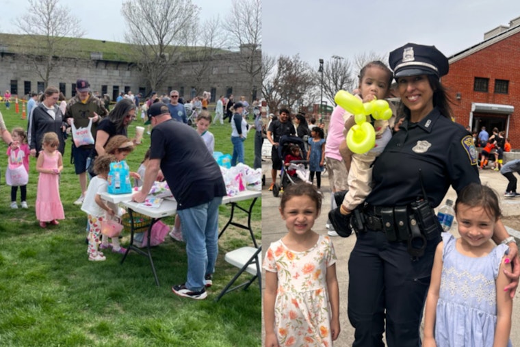 Boston Police Officers Foster Community Spirit at Castle Island Easter Egg Hunt