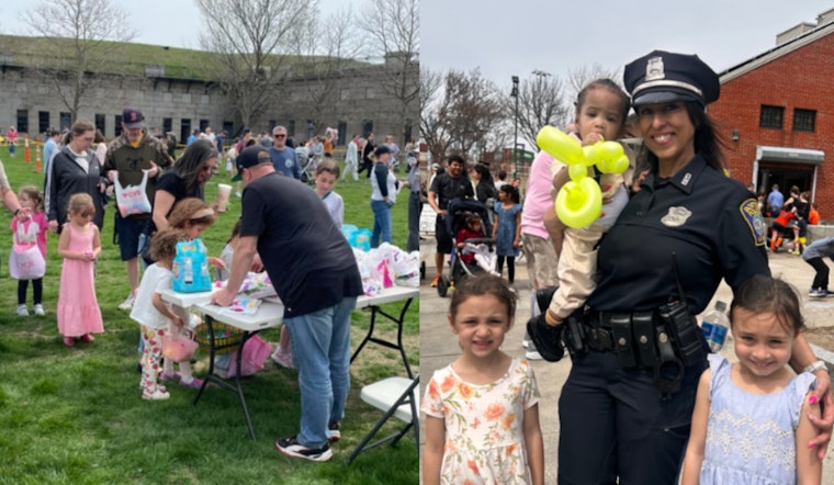Boston Police Officers Foster Community Spirit at Castle Island Easter Egg Hunt