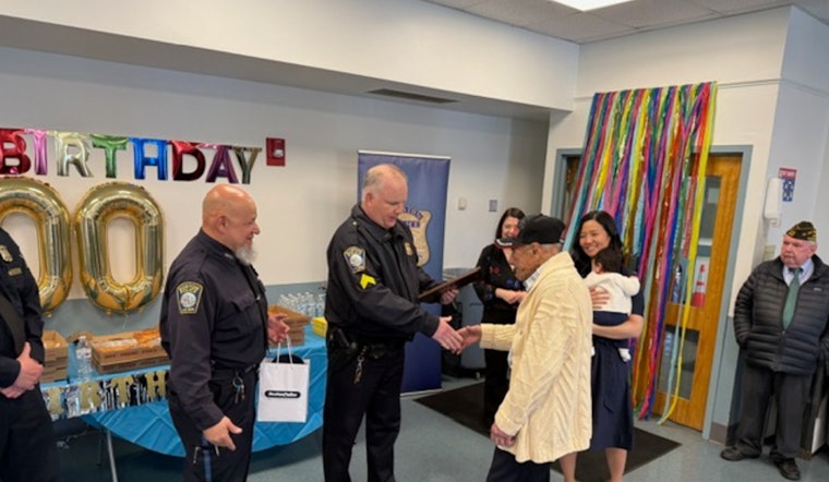 Boston's Roslindale Honors Centenarian Joseph Cappuccio with Celebratory Event Attended by Mayor Wu and Commissioner Cox