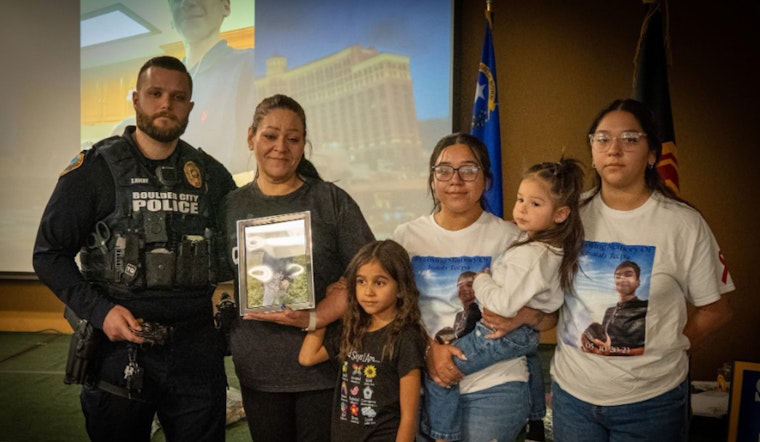 Boulder City Police Recognized for DUI Prevention Efforts with Engraved Handcuffs Memorializing Victim