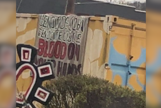 Braddock's Free Store, Founded by Gisele Fetterman, Vandalized with Derogatory Banner Targeting Senator John Fetterman
