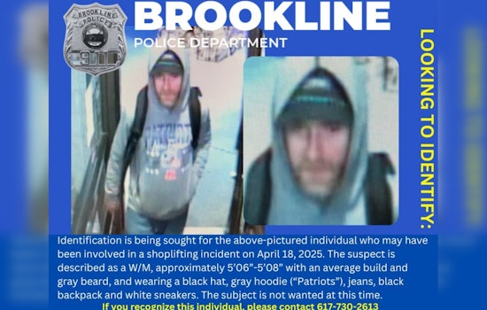 Brookline Police Seek Help Identifying Suspect in Beacon Street Shoplifting Incident