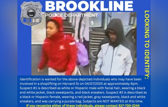 Brookline Police Seek Public's Help to Identify Suspects in Harvard St Shoplifting Incident