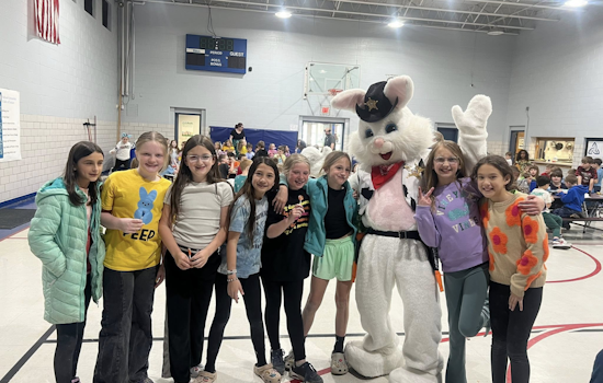 Butler County Sheriff's "Easter Bunny" Engages with Emmanuel Lutheran School Kids in Festive Outreach