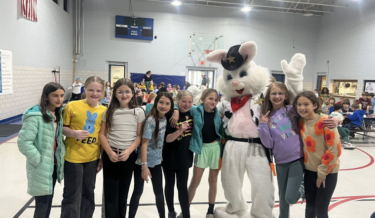 Butler County Sheriff's "Easter Bunny" Engages with Emmanuel Lutheran School Kids in Festive Outreach
