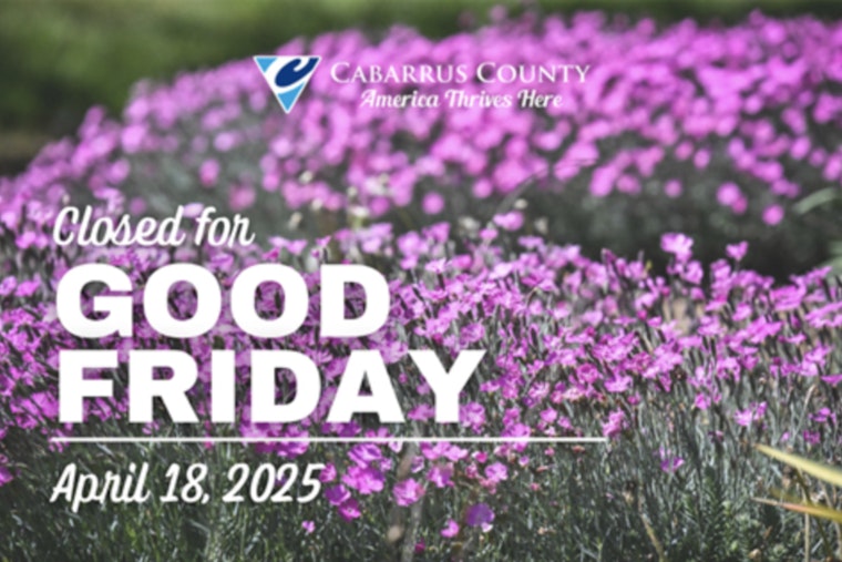 Cabarrus County Announces Good Friday Closures While Parks and Libraries Maintain Regular Hours