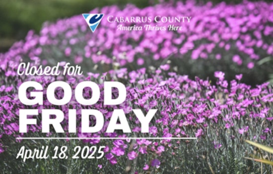Cabarrus County Announces Good Friday Closures While Parks and Libraries Maintain Regular Hours