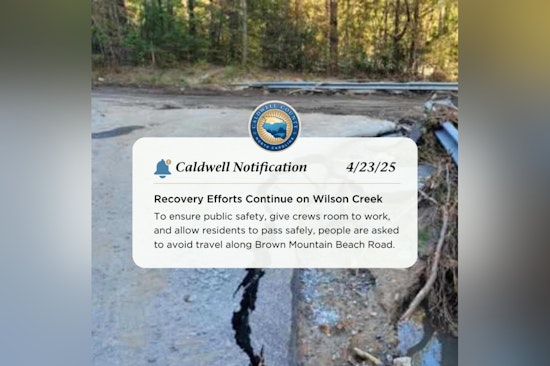 Caldwell County Officials Advise Public to Avoid Brown Mountain Beach Road Amidst Ongoing Repairs