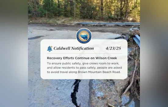 Caldwell County Officials Advise Public to Avoid Brown Mountain Beach Road Amidst Ongoing Repairs
