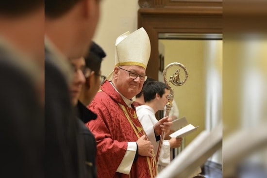 Cardinal Timothy Dolan Blesses and Distributes Food to Bronx Families on Holy Thursday