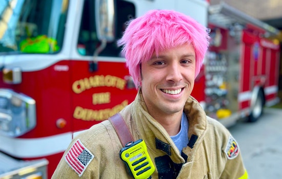 Charlotte Firefighter Neil Peterson Wigs Out to Support Breast Cancer Awareness and Fundraising