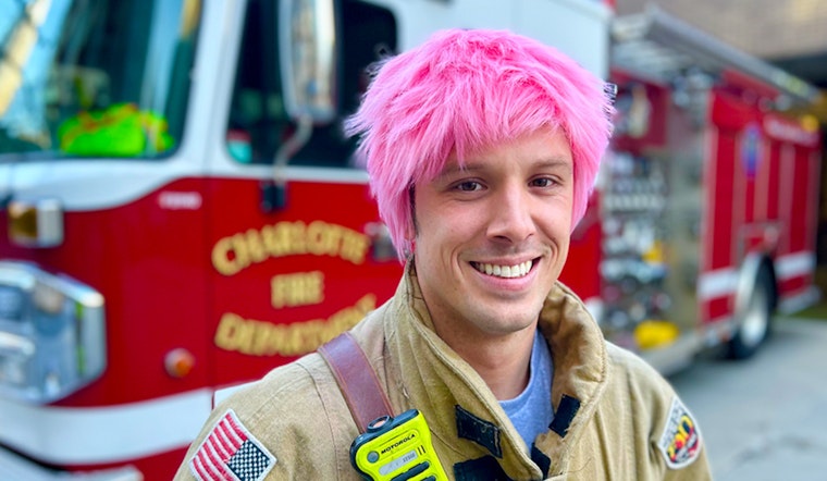 Charlotte Firefighter Neil Peterson Wigs Out to Support Breast Cancer Awareness and Fundraising