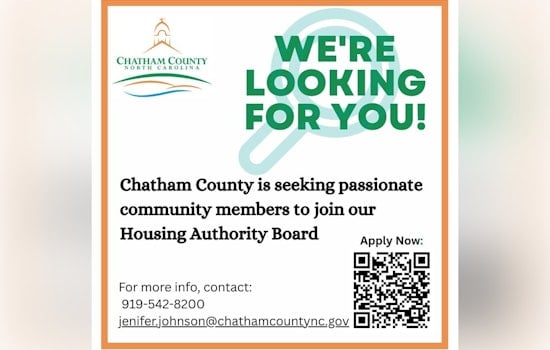 Chatham County Seeks Passionate Residents to Join Housing Authority Board