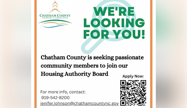 Chatham County Seeks Passionate Residents to Join Housing Authority Board