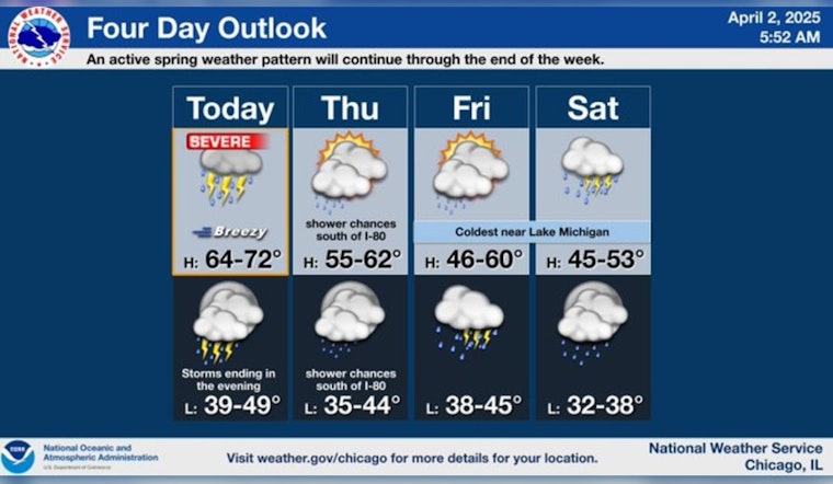 Chicago Braces for Severe Thunderstorms; Residents Advised to Prepare for Intense Weather Conditions