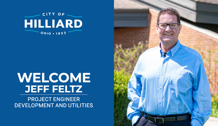 City of Hilliard Welcomes New Project Engineer Jeff Feltz to Enhance Utilities and Infrastructure Development