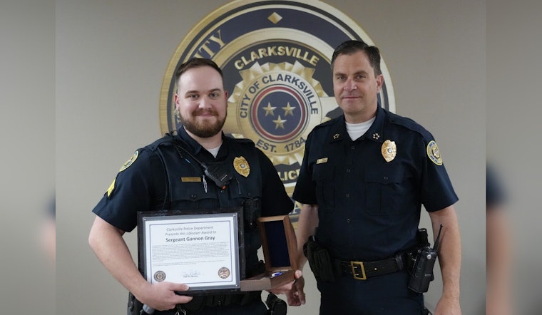 Clarksville Sergeant Awarded Lifesaver Honor for Pivotal Role in Resident's Survival