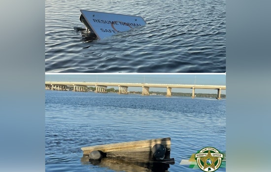 Clay County Boaters Cautioned as Submerged "Slow Speed Minimum Wake" Sign Poses Navigational Hazard Near Drs Lake Bridge