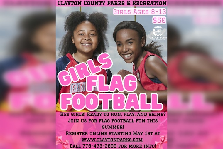 Clayton County Unveils Inaugural Girls Flag Football League for Ages 8-13, Registration Kicks Off May 1st