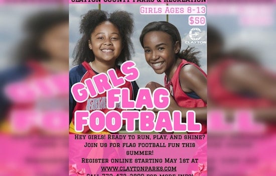 Clayton County Unveils Inaugural Girls Flag Football League for Ages 8-13, Registration Kicks Off May 1st