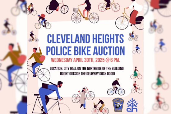 Cleveland Heights Police to Host Public Bike Auction with Free City Licenses on April 30
