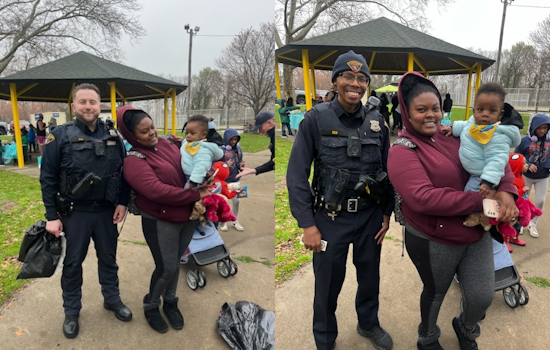 Cleveland Police Engage with Community at Easter Egg Hunt in Roberto Clemente Park