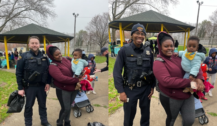 Cleveland Police Engage with Community at Easter Egg Hunt in Roberto Clemente Park