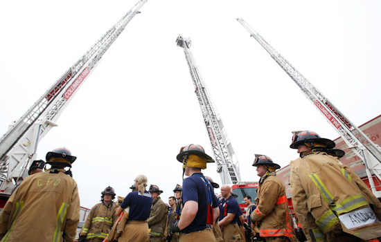 Columbus Fire Recruits Conquer Ladder Climb Exercise in Rigorous Training Program