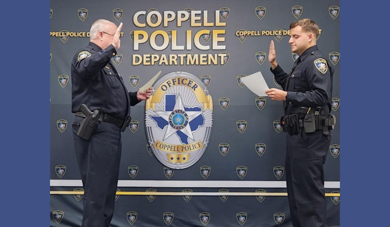 Coppell Police Department Swears In Newly Trained Officer Arteberry Amidst Community Support