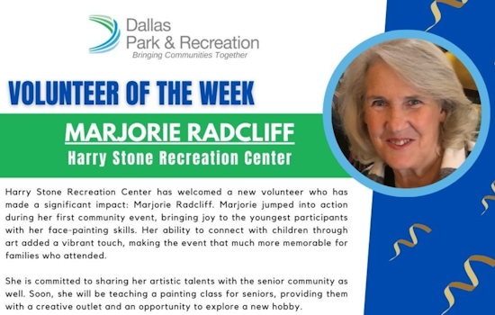 Dallas Celebrates National Volunteer Month, Honors Local Heroes like Marjorie at Harry Stone Recreation Center