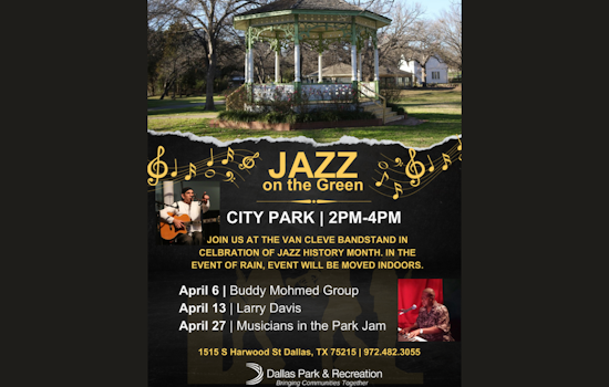 Dallas' City Park Jazz Concert Series: A Fusion of Free Music and History in April
