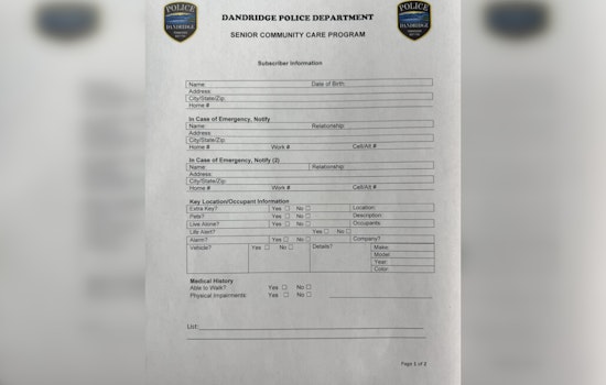 Dandridge Police Launch Senior Community Care Program to Support and Connect with Elder Residents