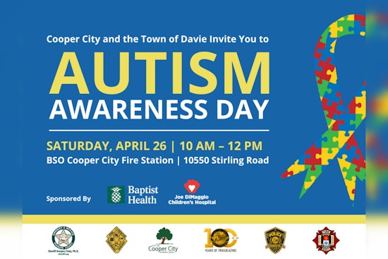 Davie, Cooper City to Host Autism Awareness Day with Fire Demos, Sensory Tent Backed by Baptist Health, Joe DiMaggio Hospital